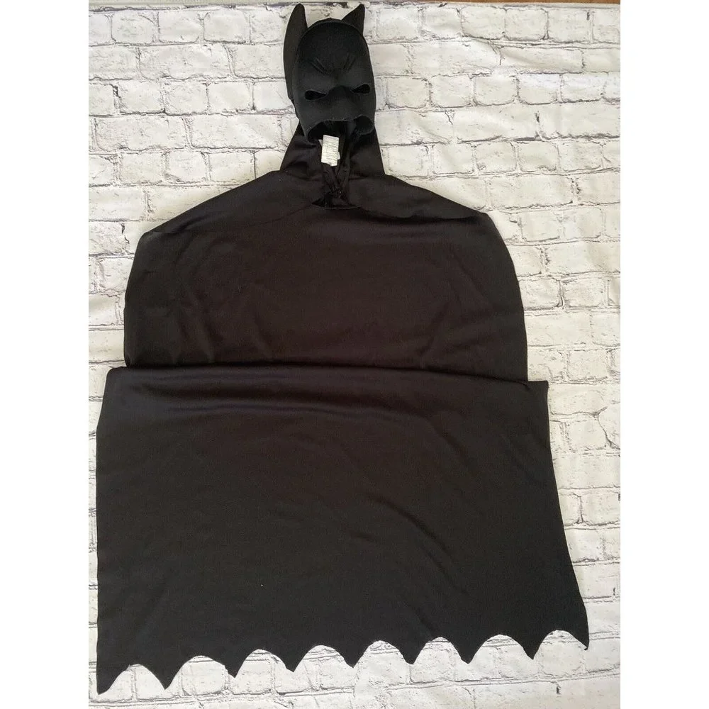 Black Batman Halloween Mask Cape‎ Costume Adult Child Sz Small 35